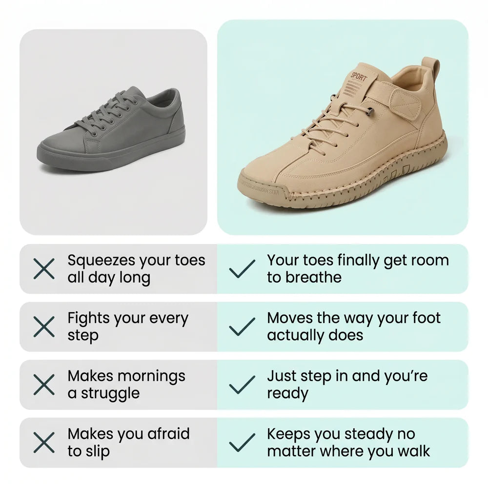 Mia—Unisex Comfortable and lightweight leather shoes