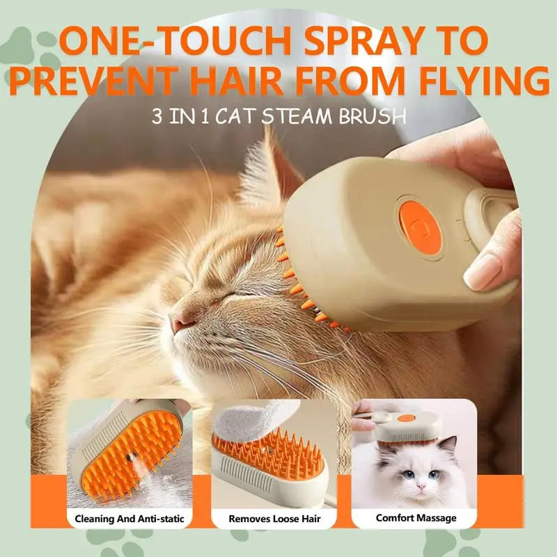 SteamGroom 3-in-1 Pet Steam Brush™