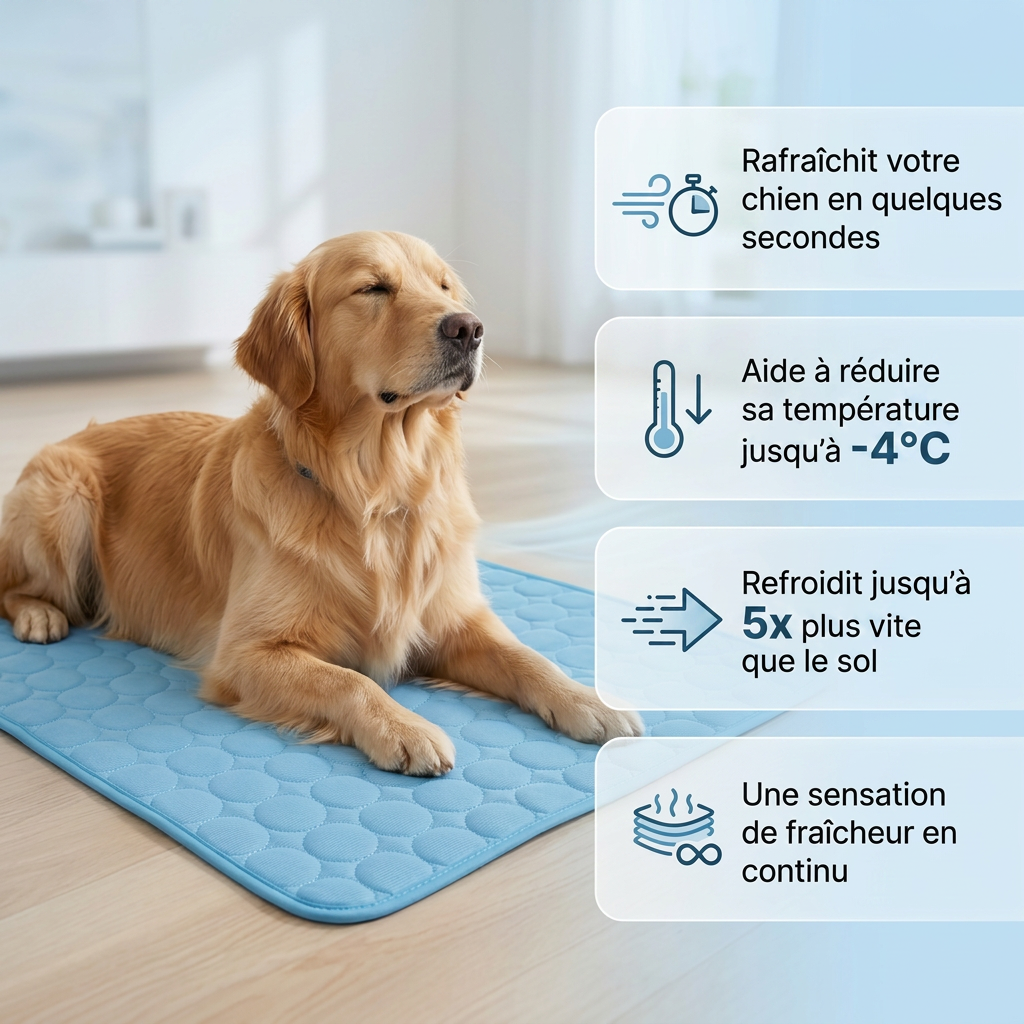 Le Tapis StopChaleur™ -Rafraichissant pour chiens et chats