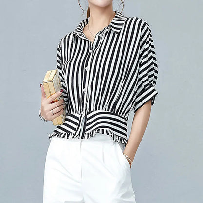 Chemise Top Style Italien À Rayures