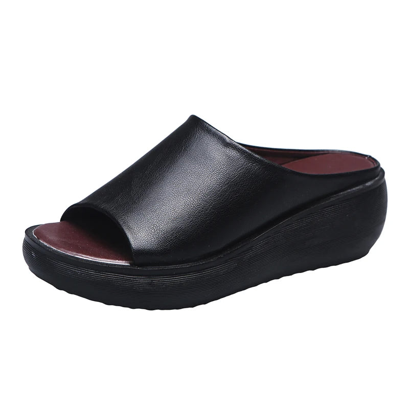 Leonie- Sandales à semelle en cuir pour femmes