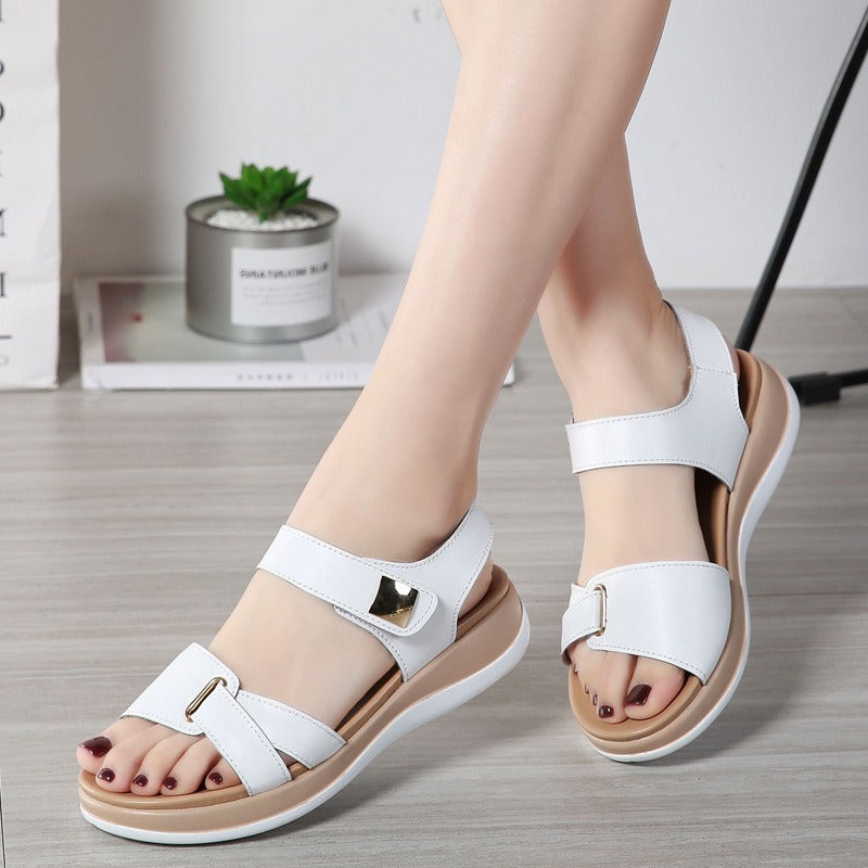 Diana- Sandales en cuir confortables et antidérapantes pour femmes