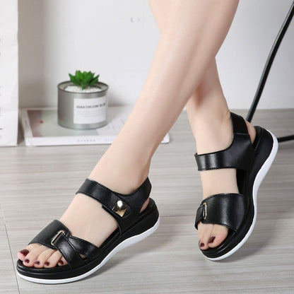 Diana- Sandales en cuir confortables et antidérapantes pour femmes