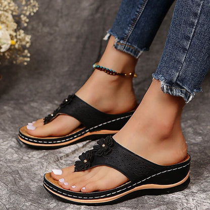 Cécile- Sandales à talons compensés pour femmes