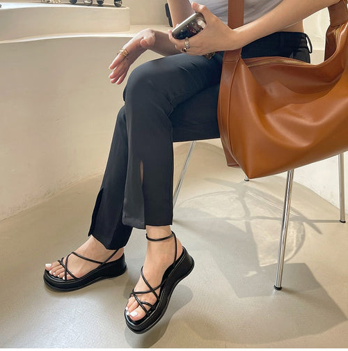 Amélie - Sandales à talons style décontracté et compensés pour femmes